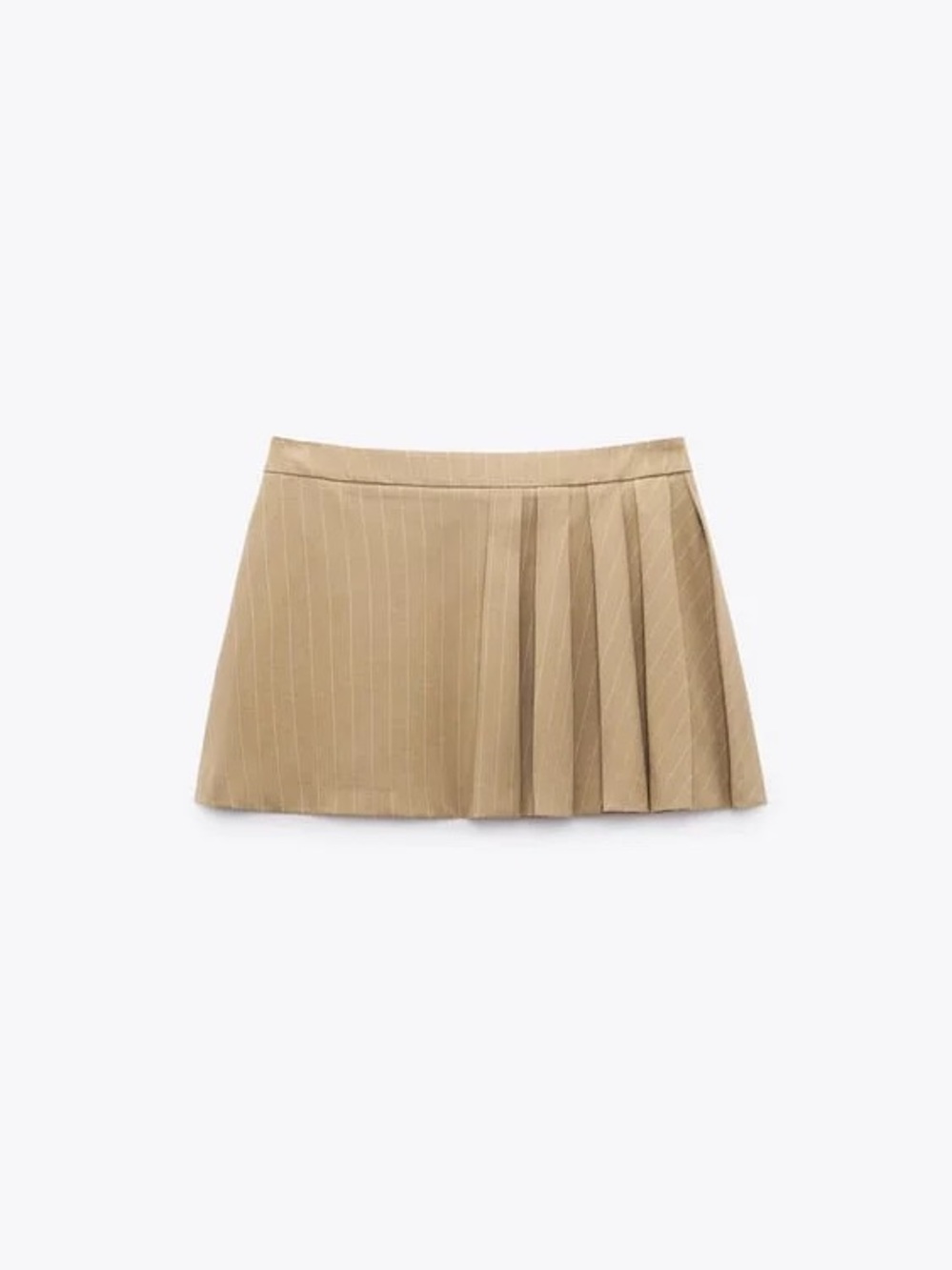 NWT Zara Pinstripe Box Pleat Skirt (M) - Picture 2 of 5